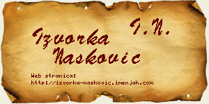 Izvorka Nasković vizit kartica
